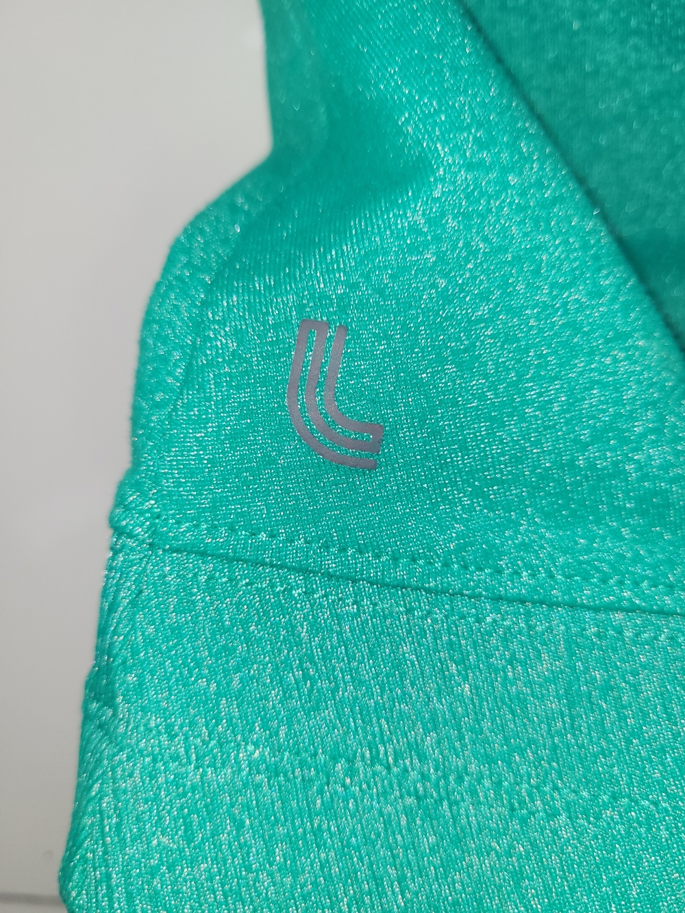 Lolë Emerald Green Glitter Strappy Tank Top Asymmetrical Hem XS - Picture 5 of 13